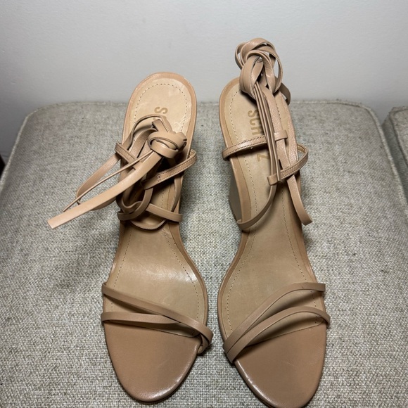 Brand New Schutz Deonne Casual Nappa Leather Sandal in Sand Size 9.5B - Picture 7 of 8